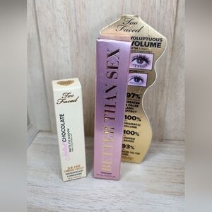 BUNDLE!! Too Faced Voluptuous Volume Mascara and Chocolate Matte Eye Shadow